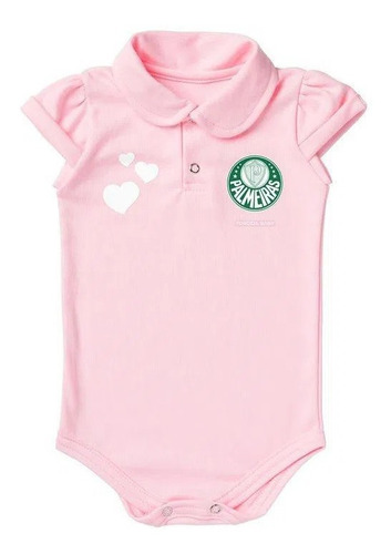 Body Polo Palmeiras Menina Torcida Baby - Oficial