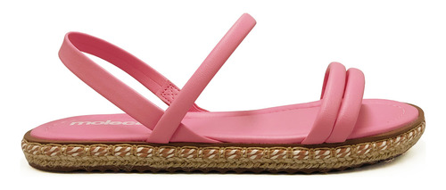 Sandalia Moleca Rasteira Flat Espadrille Tiras Rosa 5413.723