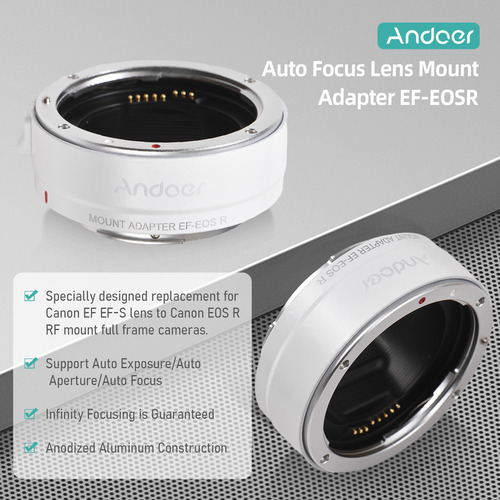 Adaptador De Lente De Cámara Focus Auto Ef-eosr Andoer Rf, M