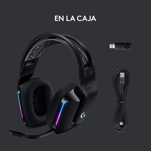 Imagen 9 de 10 de Diadema Gamer Inalámbrica Rgb Logitech G733 / 7.1 Dts, Negra
