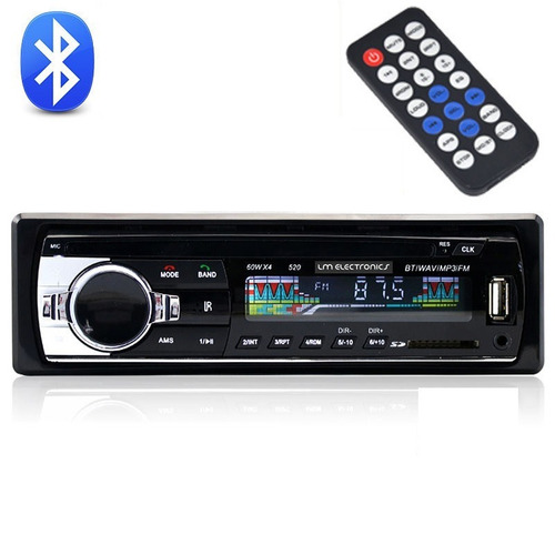 Imagem 2 de 6 de Radio Mp3 Automotivo Bluetooth Player Usb Sd Aux 4 X 60w Potenta Rca Controle Palio Saveiro Fiesta Punto Lm Electronics