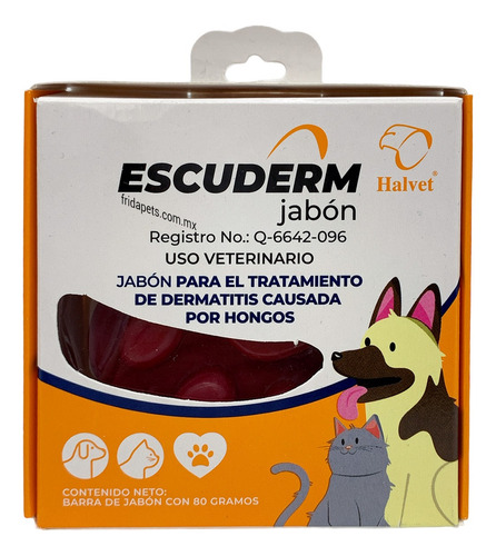 3 Jabones Dermatitis Escuderm 80g Piel Sana Perros Y Gatos