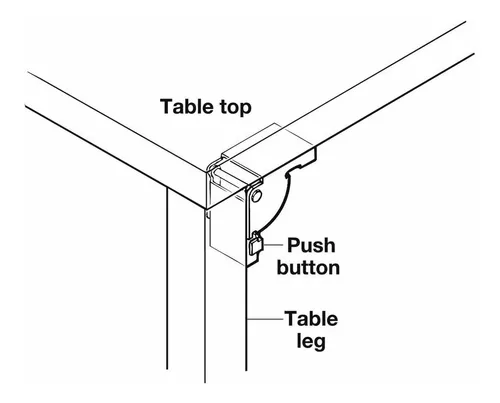 Herraje Plegable Para Patas De Mesa 38x38mm Hafele