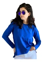 Comprar Sweater Mujer Basico Hilo Bremer Cuello Redondo   Rosa Azul