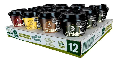 Café Instantáneo Gardello 12oz Sabores Surtidos Con 12 Pzas