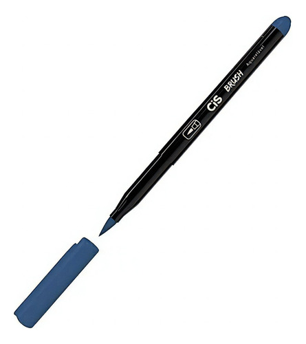 Caneta Brush Cis Aquarelável Marcador Artístico Azul Cobalto