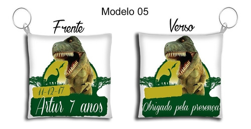 30 Lembrancinhas Chaveiro Almofada Dinossauro Personalizado