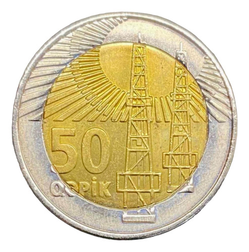 Azerbaiyan - 50 Qapik - Año 2006 - Km #44 - Pozo Petróleo