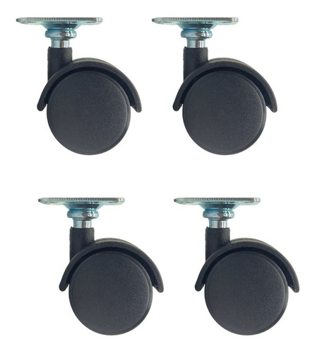 Set 4 Ruedas Tipo Yo-yo  1 1/4puLG (30mm) Con Base 