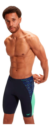 Traje De Baño Speedo Natación Splice Hombre Azul