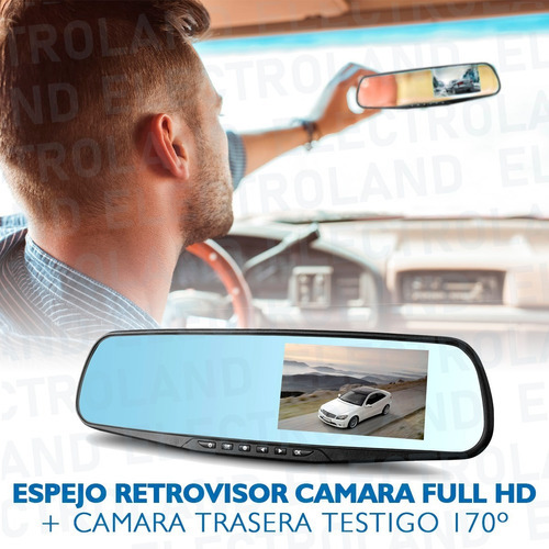 Camara Espejo Retrovisor Full Hd + Trasera Estacionamiento