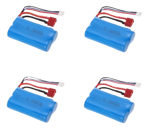 4pcs 7.4v 1500mah Batería Con Conector T Para Feiyue Fy-03 W