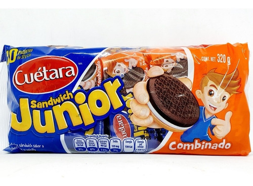 Cuetara Galleta Sandwich Combinado Junior 10 Piezas Tipo Emp