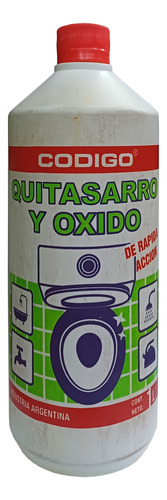 Quita Sarro Y Óxido Rápida Acción X 1 Litro Código / Scalise