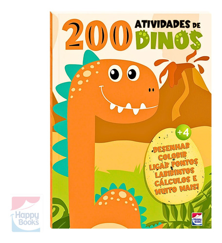 Livro Passatempos Atividades Dinossauros Infantil | Happy Books