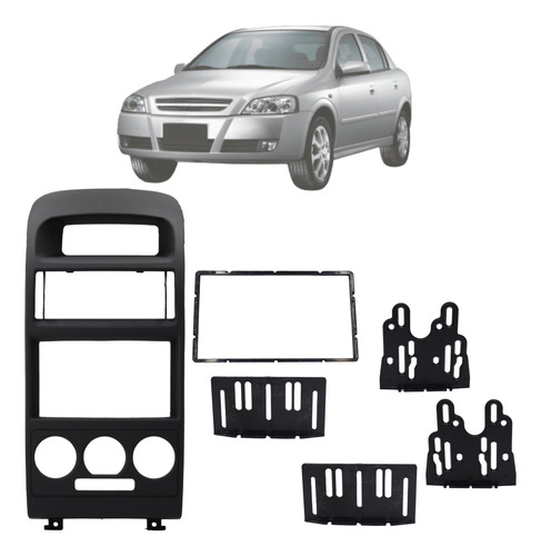 Moldura 2 Din Multimidia Dvd Mp5 Astra Ar Analógico 2002 03