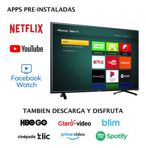 Smart TV portátil Hisense H4F Series 40H4030F LED Full HD 40"