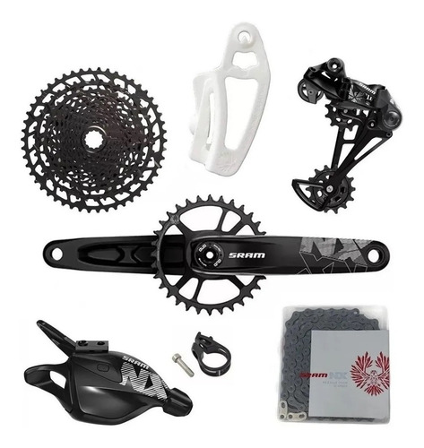 Imagem 1 de 1 de Kit Grupo Sram Nx Eagle 12v C/ Pedivela Nx Eagle Dub 32t