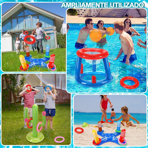 Canasta Inflable Juego Baloncesto Basquetball Flotante Traje