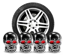 Comprar Pitón Tapa De Válvulas Calavera Plateado Llanta Auto Moto