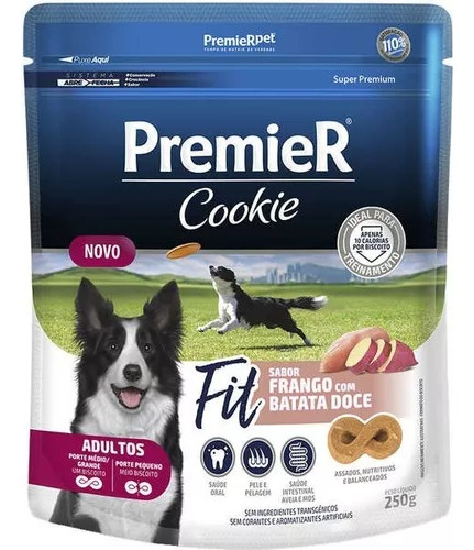 Premier Cookie Cão Adulto Fit Frango/batata Doce 250g