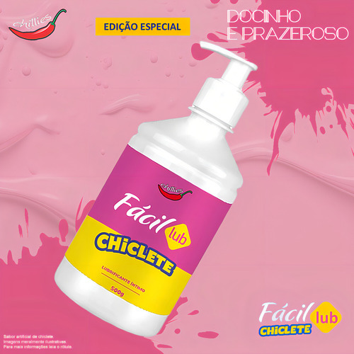 Lubrificante Íntimo Tamanho Grande Chiclete 500g Chillies