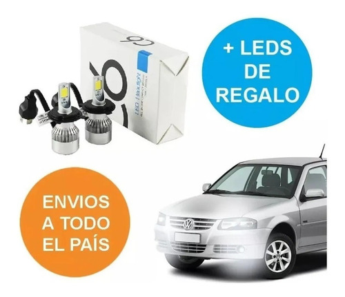 Kit Luces Led Cree H4 Volkswagen Gol Power 16.000 Promo