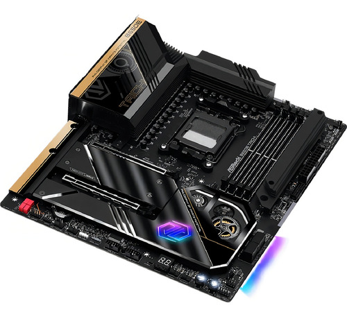 Placa Mãe Asrock B650e Taichi Wifi Chipset B65 Amd Am5 Ddr5 Cor Preto