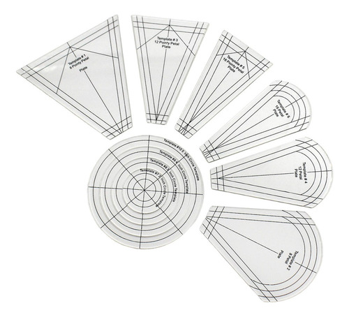 10pcs Dresden Plate Template Multifuncional Clear Frames