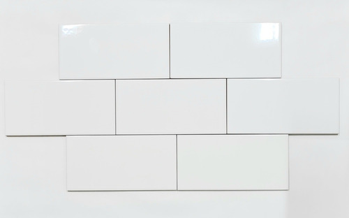 Azulejo Blanco 10x20 Liso Brillante 