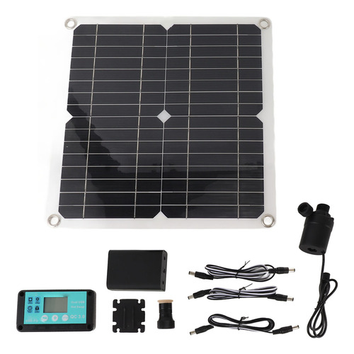 Kit De Agua Con Bomba Solar Para Fuente, Panel De 50 W, Bate