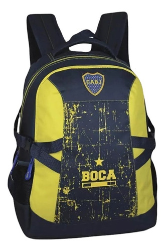 Mochila Boca Juniors Escolar Bolsillo Deportiva Lic Oficial