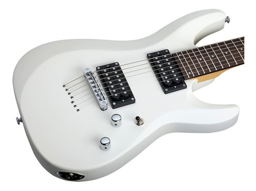 Schecter Guitarra Eléctrica C-7 Deluxe Satin White Color Blanco