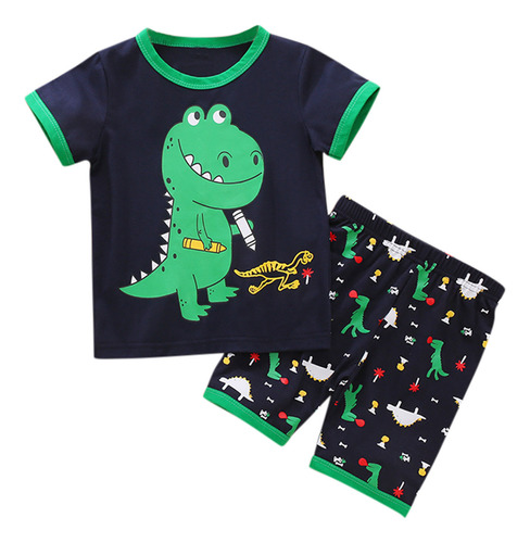 Camisetas Estampadas De Dinosaurios Para Niños Y Pantalones
