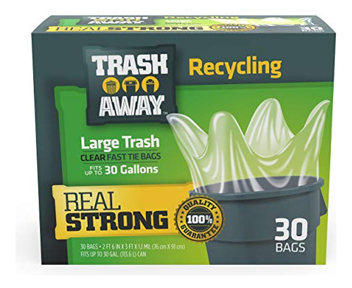 Trash Away Bolsas De Reciclaje Transparentes Resistentes | B