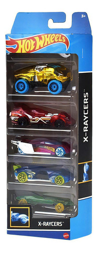 Pack 5 Autos Basicos Hotwheels - X-raycers Color Multicolor