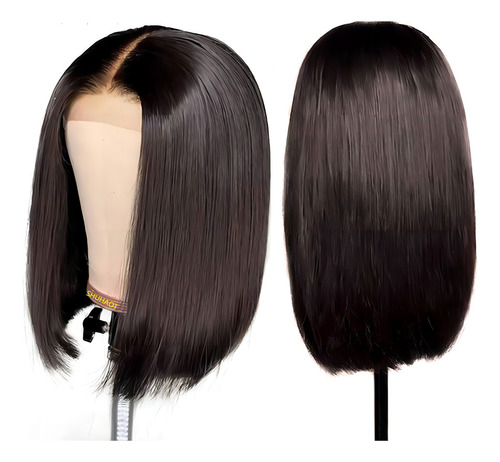 Perucas Shuhaot 4x4 Human Hair Bob com fecho de pescoço