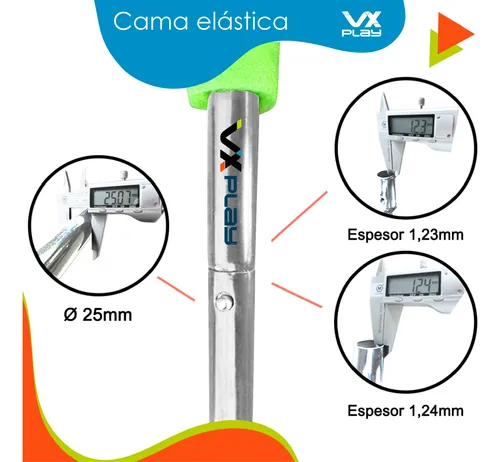 Cama Elástica Con Red De Seguridad Vx Play 2,10 Mts Ps