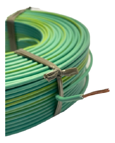 Cable Unipolar 4mm Rollo X 100mt 100% Cobre Certificado Iram Verde/amarillo