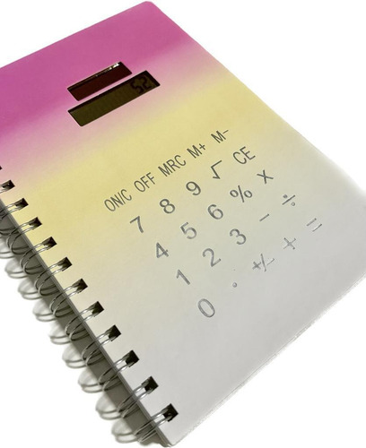Caderno Espiral Calculadora Cores Sortidas 80f Capa Dura