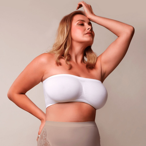 Imagen 6 de 9 de Corpiño Bandeau Seamless Aretha 923 Ancho S/costura Pack X2