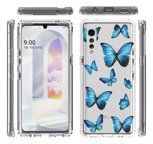 Funda Trasera Pintada Transparente Para LG Velvet 5g Covo691