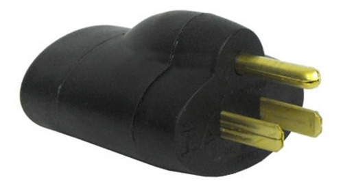 Adaptador Para Tomada Padrão Antigo Preto 127/220v 15a 2p+t