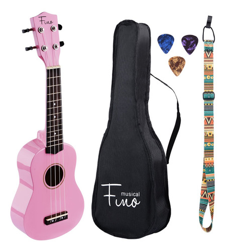 Ukelele Soprano Para Principiante 21  Niño Madera Cuatro