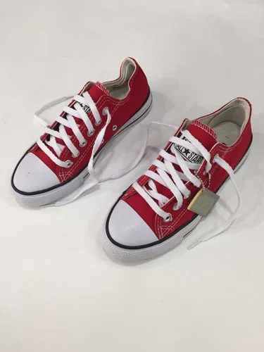 Converse rojas top altas niña