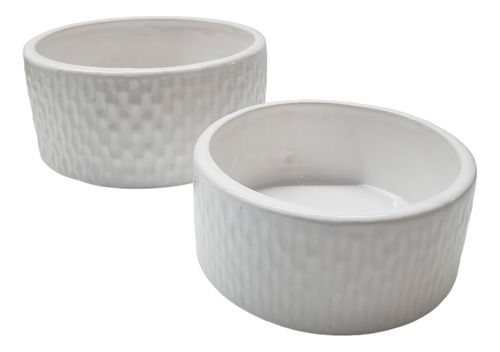 Set X 2 Bowls Cuencos Recipientes Contenedores De Ceramica 