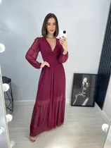Comprar Vestido Feminino Tule Moda Evangélica Festa Ótimo Caimento