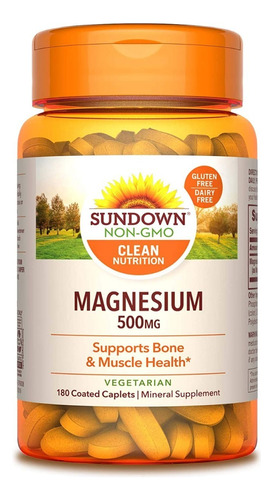 Magnesio 500 Mg Sundown 180 Cáp