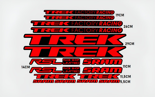 Calcomanías De Vinilo Bicicletas Trek Rsl Sram
