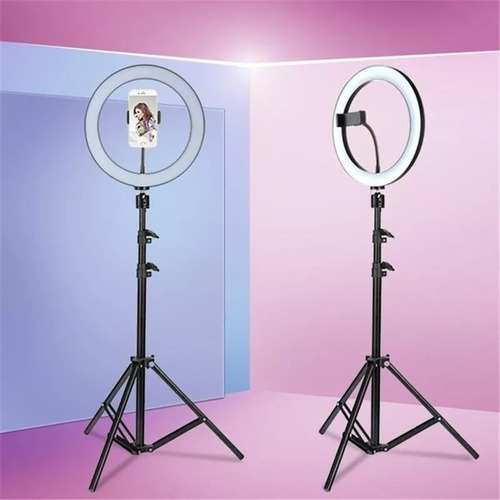 Imagen 3 de 3 de Aro Luz Led 14 Pulgadas Luces Estudio Fotografia Con Tripode